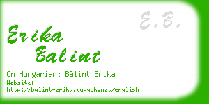 erika balint business card